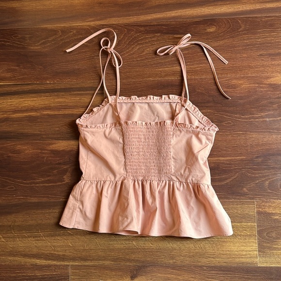 EXPRESS Smocked Peplum Top Size XS - Picture 2 of 6